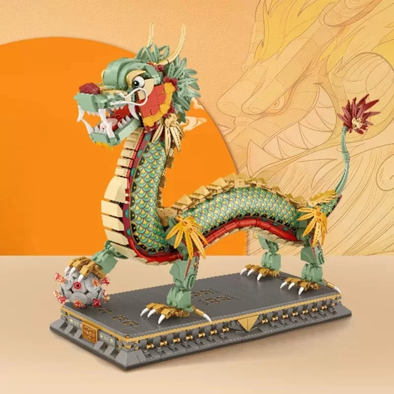 Chinese Dragon Statue Nano Building Sets | NEW