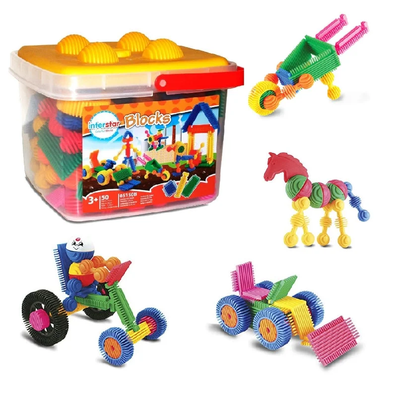 Interstar - Links and Blocks Pre School Set of 50 Pieces