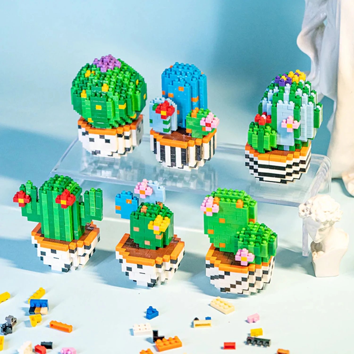 Nano Cactus and Succulent Plant Pot Building Set