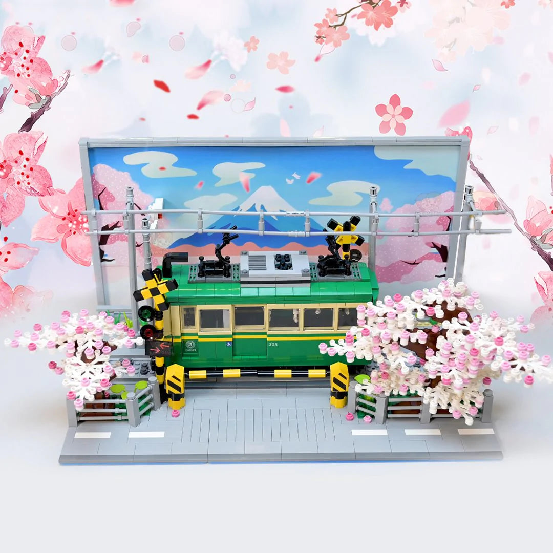 Spring & Autumn Japanese Light Up Kamakura Train Building Set - Limited Stock