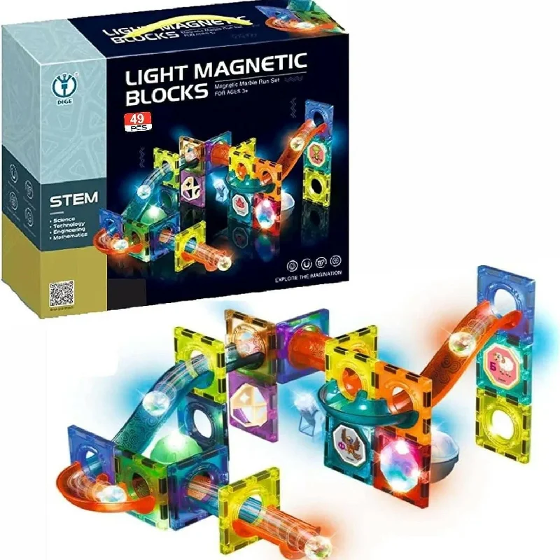 STEM Light Magnetic Blocks 56pcs Learning Toy For Kids