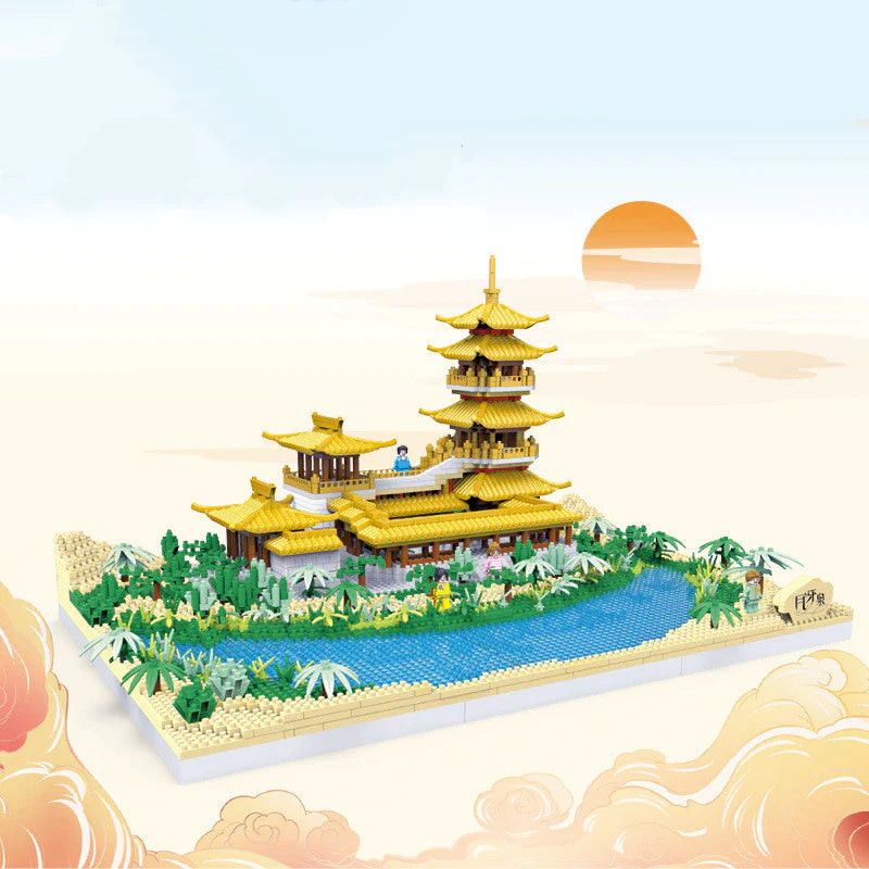 The Lake Village Golden Pagoda Temples Nano Building Set