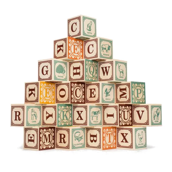 Uncle Goose Italian Alphabet Blocks