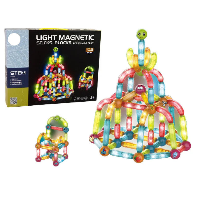 Educational Magnetic Blocks Set of 102 Elements