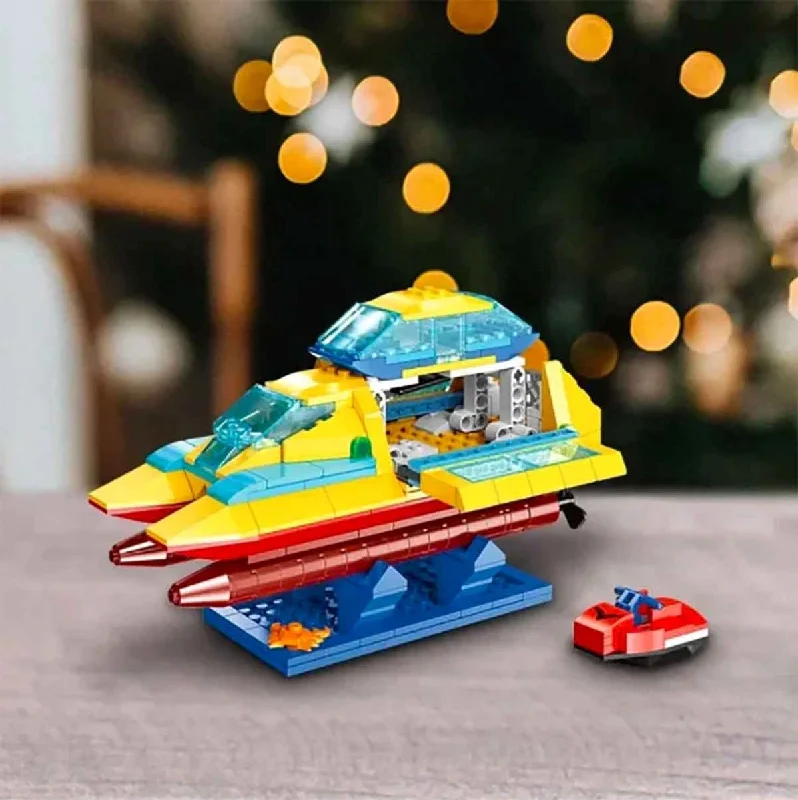 Ideas Series Electric Catamaran Boat Building Blocks Toys for Kids