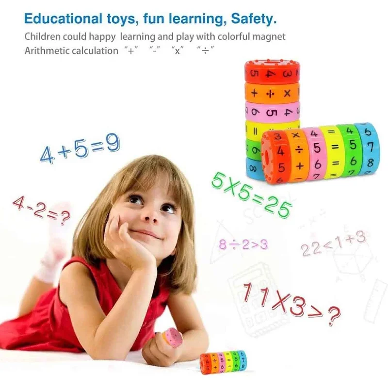 Cylindrical Magnetic Maths Learning Shape Blocks