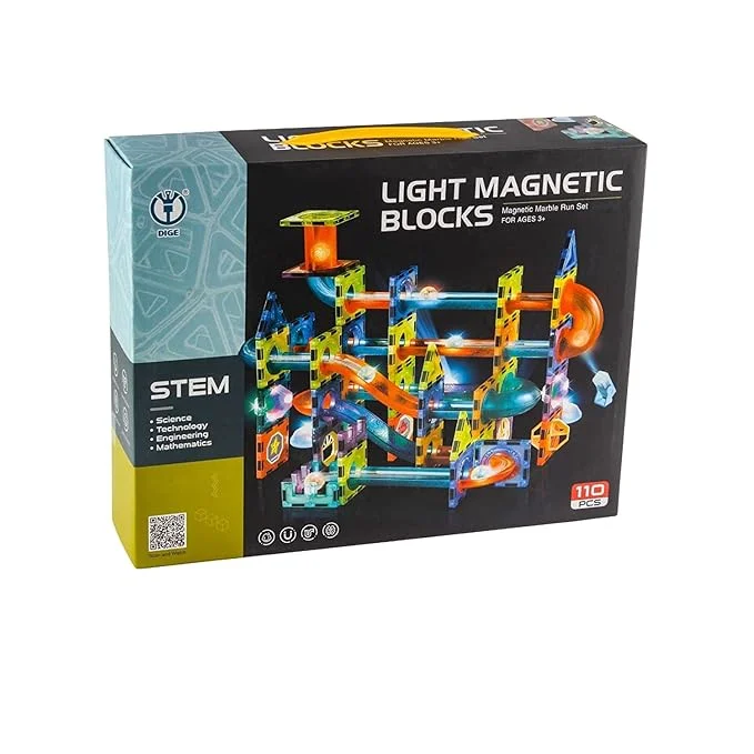 Light Magnetic Tiles- Building Blocks for Kids