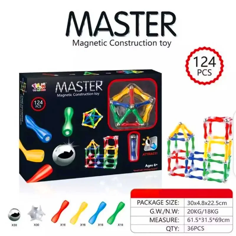 Magnetic Colourful Sticks and Balls Building Construction Set