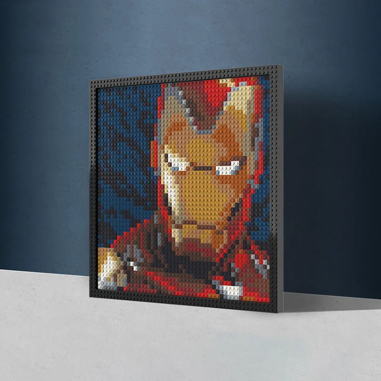 Pixel Art Building Blocks | Iron Man 3-in-1