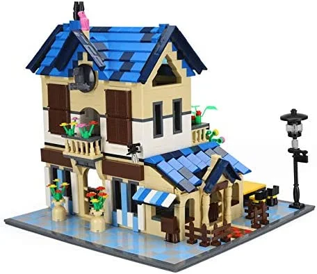 French Lodge Street View Creator Modular City Building Blocks Set | General Jim's Toys