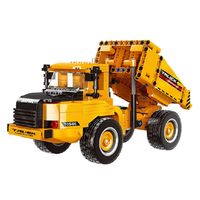 General Jim's Toys and Bricks 535 pc Heavy Dump Truck Toy Set - Building Blocks Toy Set