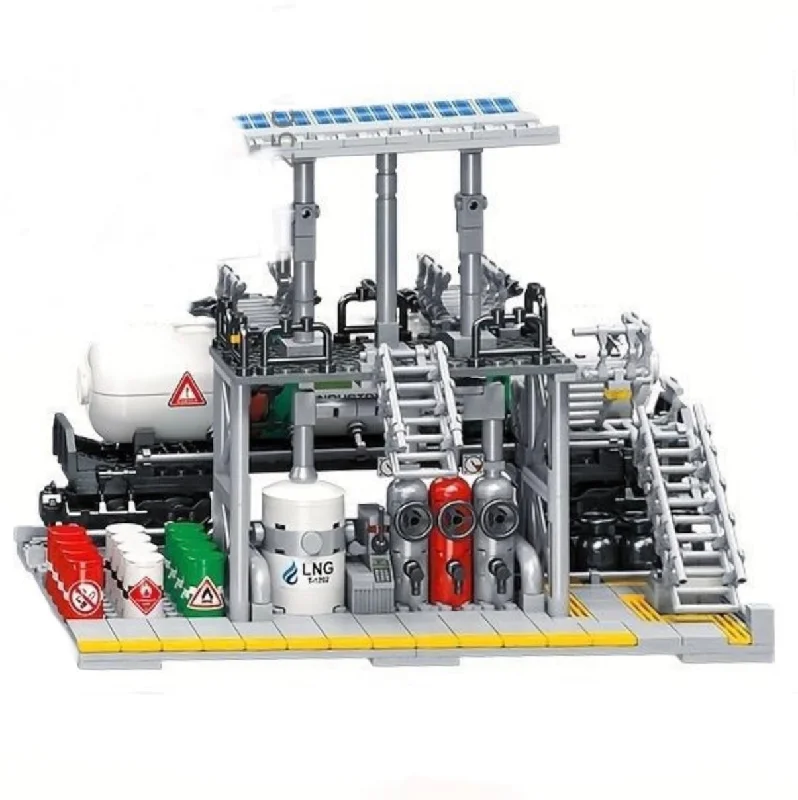 Open Box Chemical Plant: Natural Gas Storage Center Modular Building Blocks Set