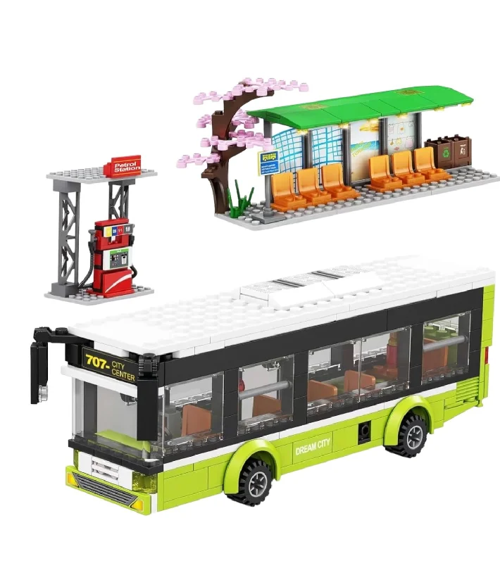 City Bus Urban Transit Building Blocks Set - 415 Pieces