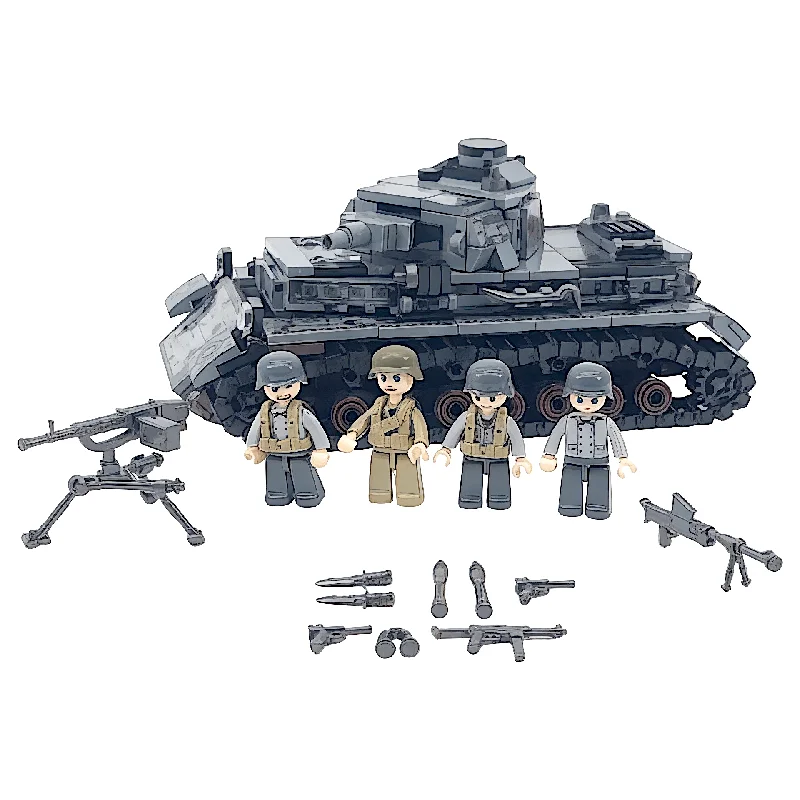 WWII Panzer IV Military Building Blocks Tank Set - Iron Steel WW2 German Tank | General Jim’s