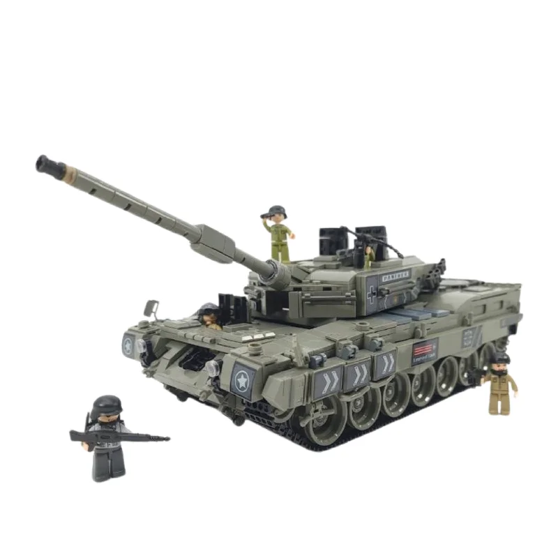 WW2 Tank Leopard 2 Heavy Toy Tank Building Blocks Set