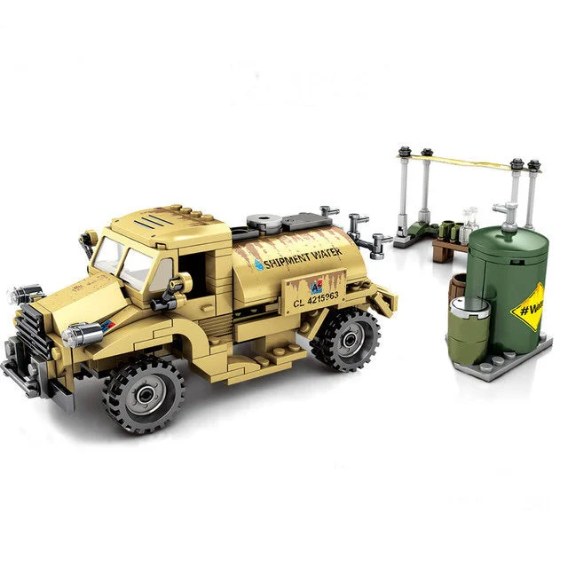 General Jim's Toys and Bricks Army Military Water Tanker Truck Building Blocks Set