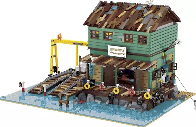 Fishermans Repair Shop Modular Building Blocks Toy Bricks Set | General Jim's Toys