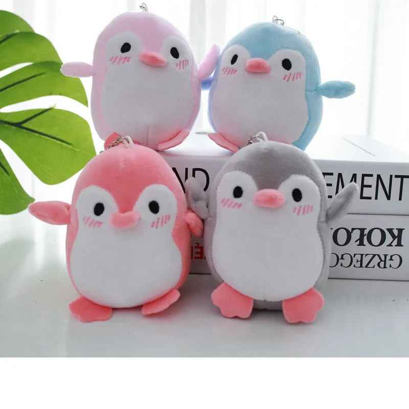 Shy penguin plush pendant