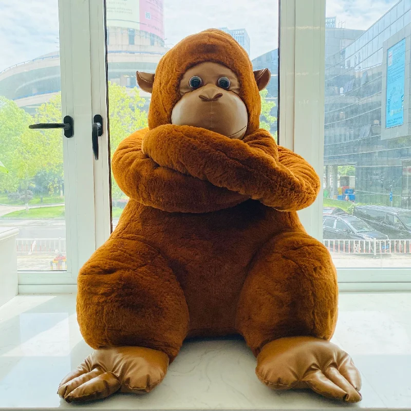 Simulation Orangutan Plush Doll Naughty Monkey Plush Toy Birthday Gift Decoration