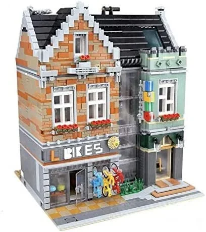 The Bike Shop Streetview Modular City Building Blocks Set | General Jim's Toys