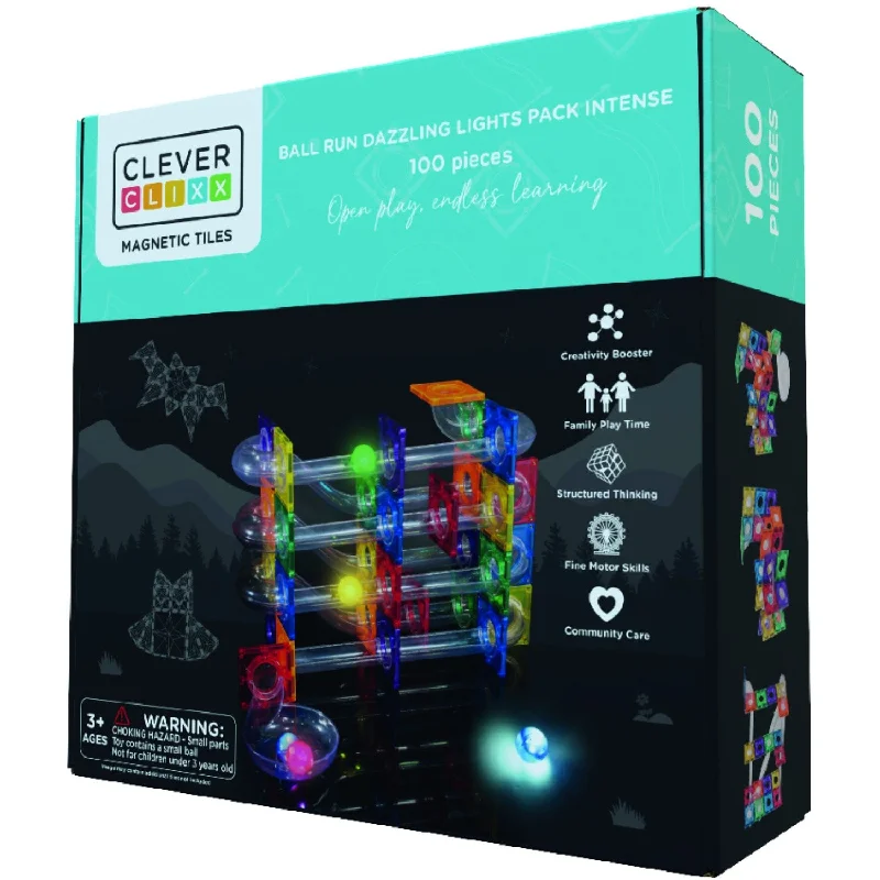 Cleverclixx Intense Ball Run Dazzling Lights Pack Intense 100 pieces