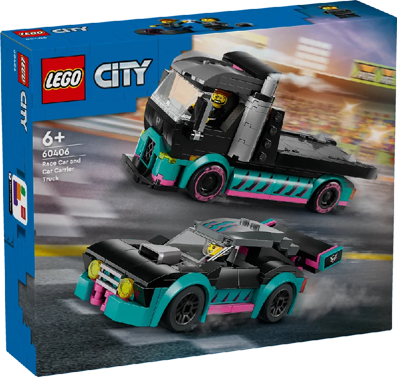 LEGO CITY Race Car and Car Carrier Truck 60406