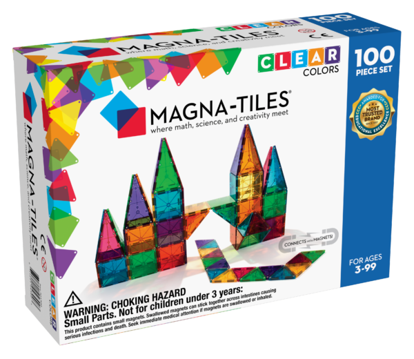 Magna-Tiles Clear Colors 100-Piece Set