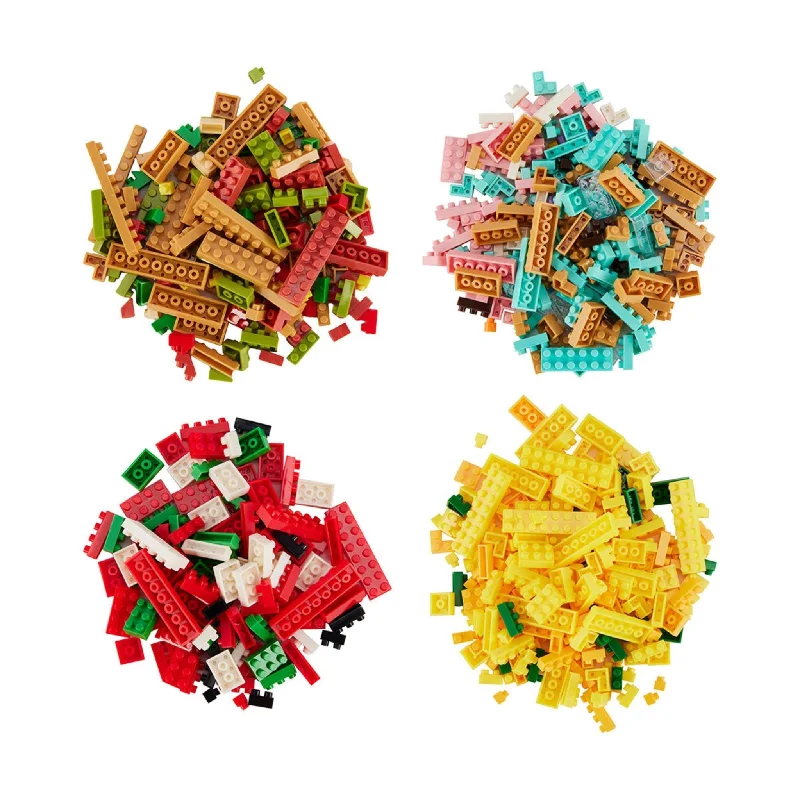 Mini Construction Blocks Set Food Assorted